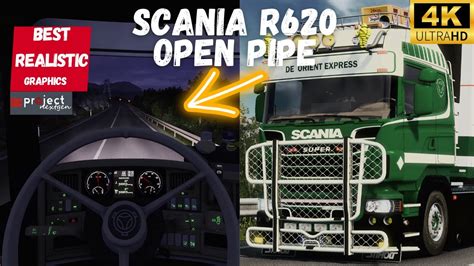 ETS2 4K SCANIA R620 OPEN PIPE PNG RESHADE MOSTAR DIBROVNIK YouTube