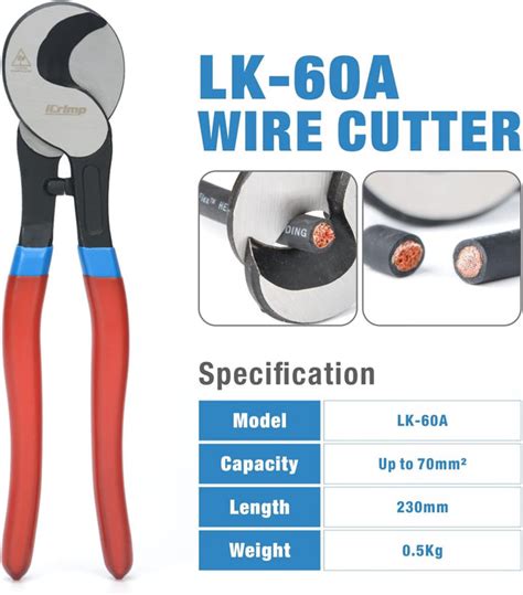 ‎kit 50b Battery Cable Terminal Crimper Kit — Iwiss Tools