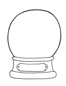 Snow Globe Outline Printable