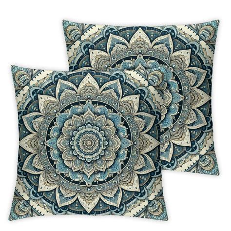 Ulloord Decorative Square Throw Pillow Cover Linen Drawn Frame Ornament