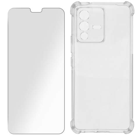 Pack Protección Vivo V23 Pro Carcasa Cristal Templado Transparente