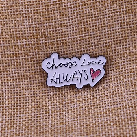 Choose Love Enamel Pin Mental Health Awareness Brooch Nice Peron T