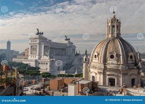 Sights Of Rome Capitol Hillmorning City Editorial Photo Image Of