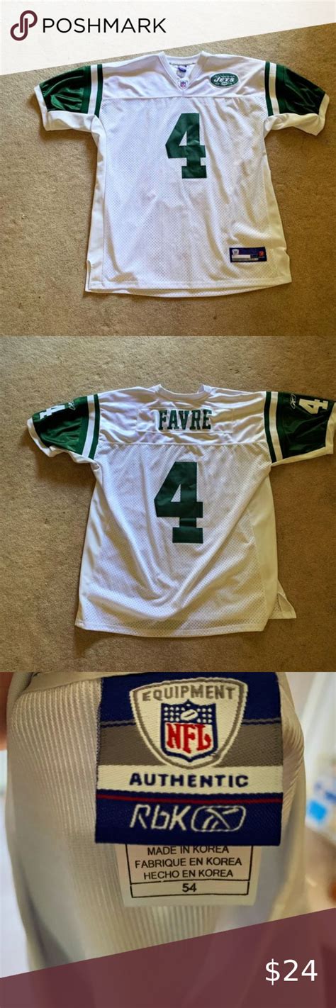 Brett Favre N.Y Jets Away Jersey | Reebok vintage, Jersey, Ny jets