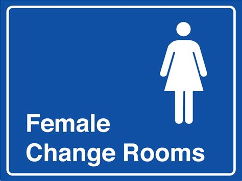 Female Change Room Blue Sign New Signs