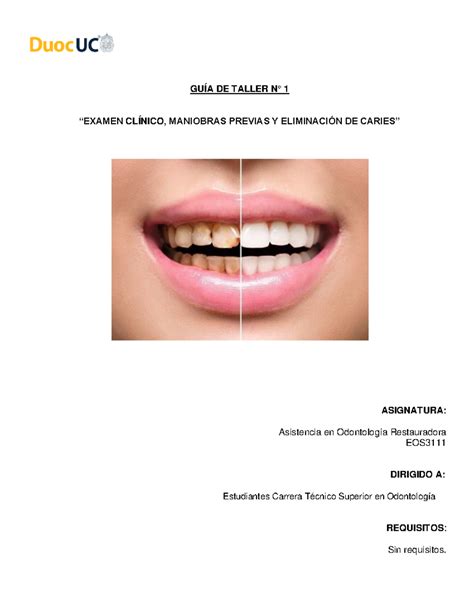 GUÍA Nº1 EOS3111 Examen Clínico Maniobras Previas Y Eliminación DE