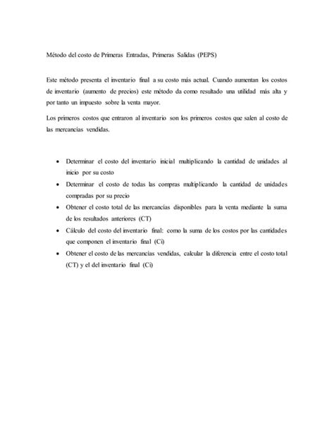 Manejo De Inventarios Peps Ueps Pp PDF Descarga Gratuita