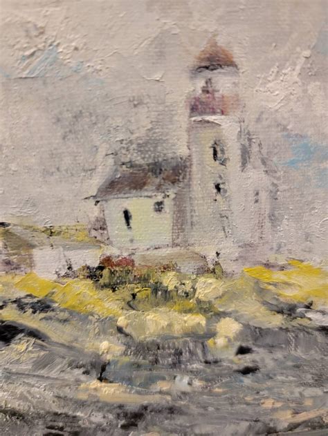 Lighthouse Mist Painting By Mary Hubley Saatchi Art