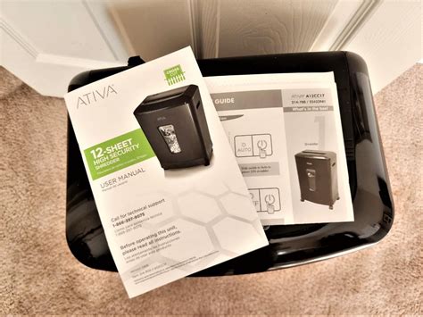 Lot 37 Ativa 12 Sheet Paper Shredder With Manual