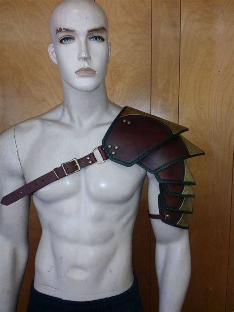 Leather Shoulder Armor Leather Armor Spaulder Leather Pauldron Larp