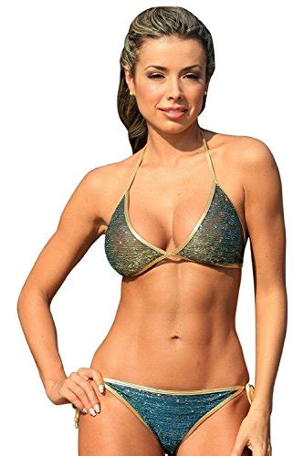 Ujena A Sheer Mirage String Bikini Top Ll Bottom M Bikini