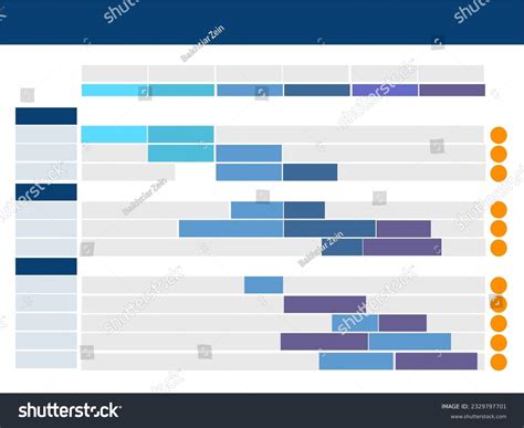 Gantt chart timeline strategy planning schedule - Royalty Free Stock ...