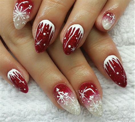 Nail Design Fullcover Winter Christmas Christmas Gel Nails Holiday