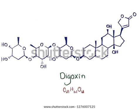 Chemical Structure Digoxin Stock Photo 1276007125 | Shutterstock