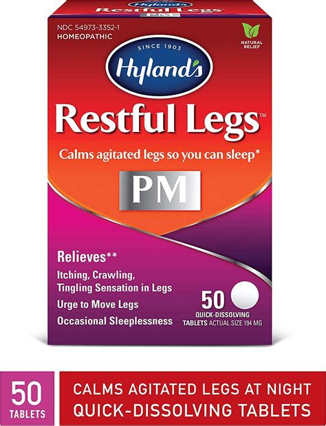 Hylands Restful Legs Pm Tablets 100 Quick Dissolving Tablets Pack