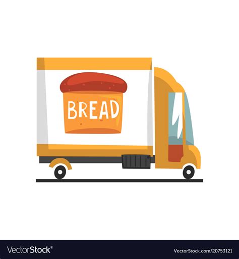 Bakery Delivery Truck Royalty Free Vector Image