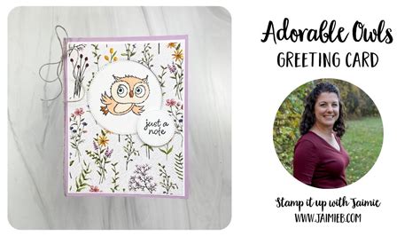 Stampin Up Adorable Owls Fun Fold Card Tutorial Youtube