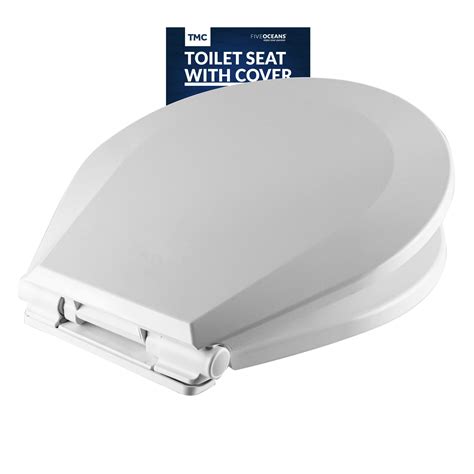 TMC Marine Toilet Seat With Cover Slow And Quiet Close Lid For Boats