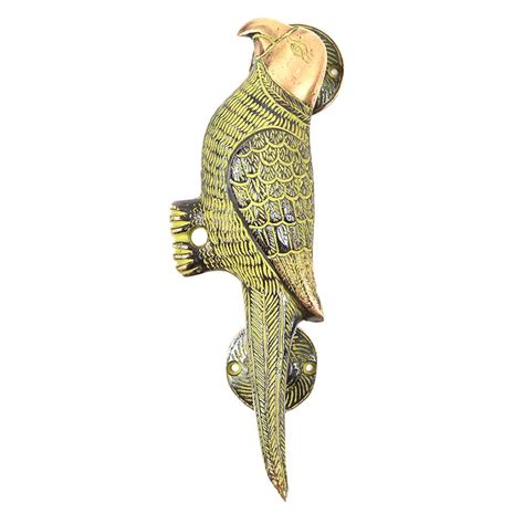 Parrot Brass Pull Door Handle