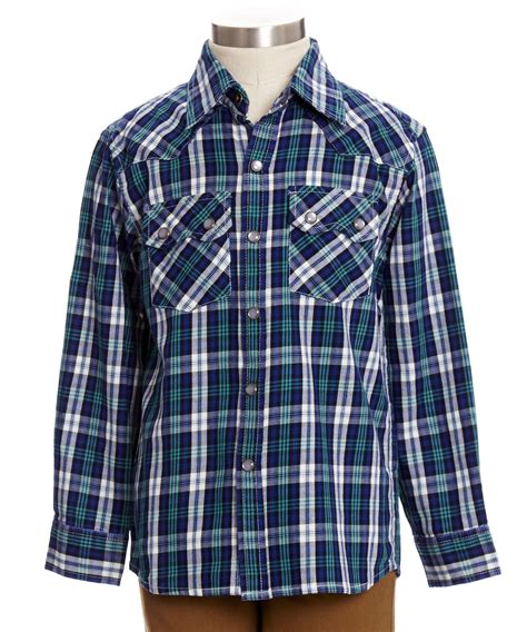 Navy Paid Shirt Womens Plaid Shirt Weekend Wear Womens Plaid