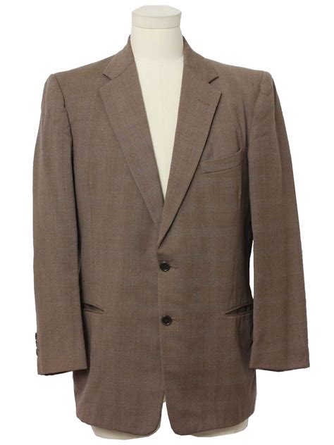 1950s Jacket 50s No Label Mens Light Brown Background Blue Copper