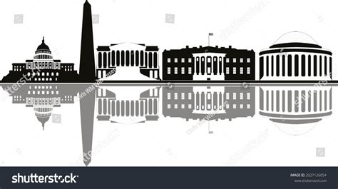 Washington Dc City Skyline Drawing Stock Vector (Royalty Free ...