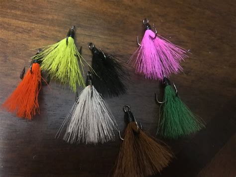 Bucktail Fishing Jigs All Handtied With Genuine Northern Bucktail