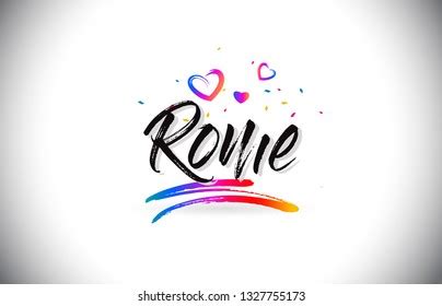 Rome Welcome Word Text Love Hearts Stock Vector Royalty Free