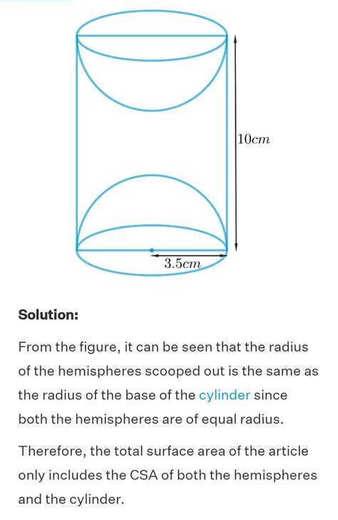 A Wooden Article Was Made By Scooping Out A Hemisphere From Each End