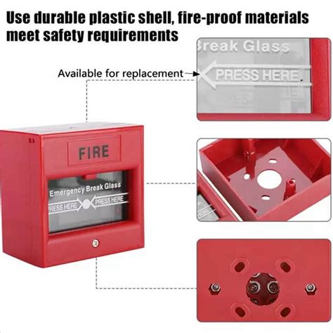 Access Control Door Fire Button Emergency Break Glass Fire Alarm Call