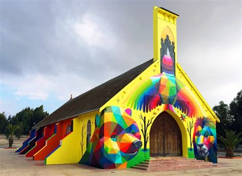 Quiet Corner:Abandoned Church Transformed With Colorful Graffiti - Quiet Corner