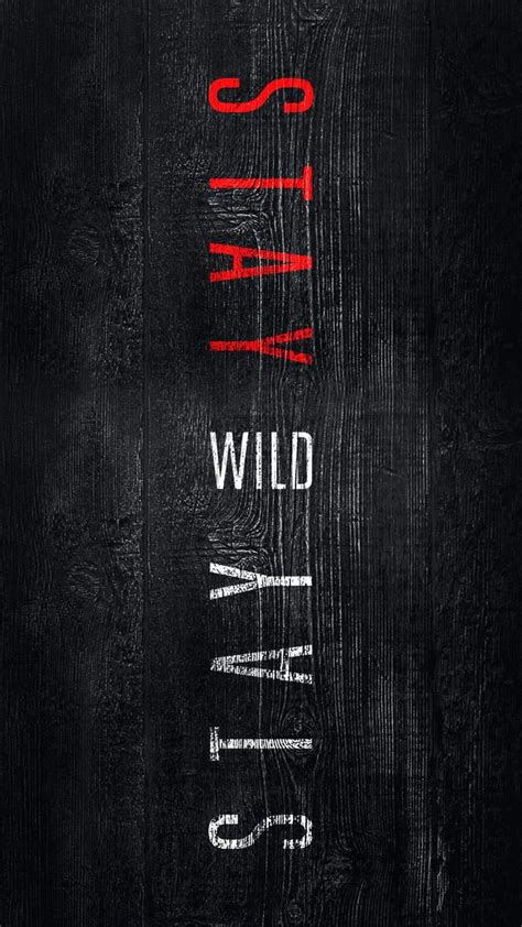 Stay Wild iPhone Wallpaper | Wallpaper quotes, Hd quotes, Words wallpaper