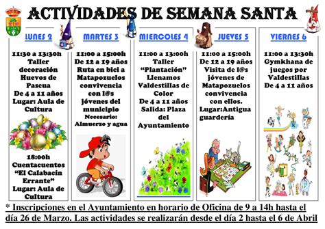 Actividades De Semana Santa