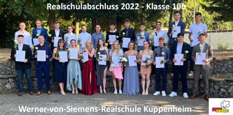 Realschulabschluss 2022 Werner Von Siemens Realschule