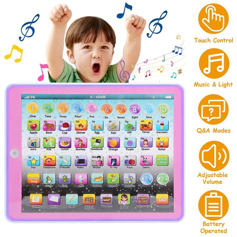 Toddler Learning Tablet Toy TeqHome Educational Child Tablet Toy ...