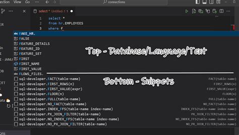 Code Completion In Oracle Sqldev Extension For Vs Code