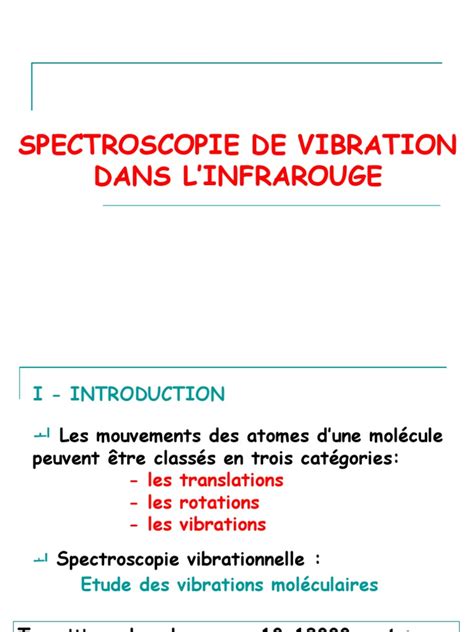 PDF Spectroscopie Vibrationnelle Dans L Infrarouge DOKUMEN TIPS