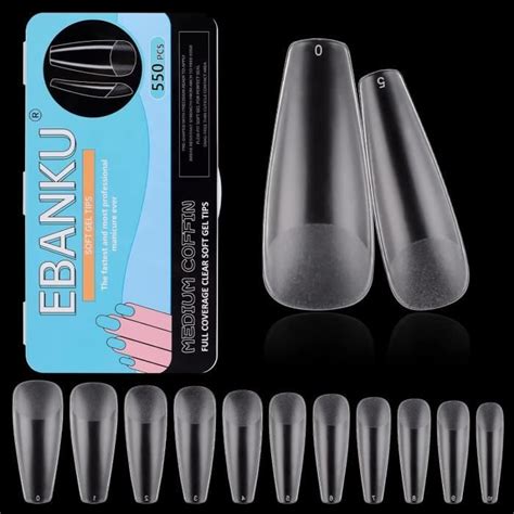 Ebanku Pi Ces Faux Ongles Capsules Semi Givr Artificiel Ongle