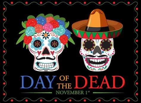 Day Of The Dead Banner 12668315 Vector Art At Vecteezy