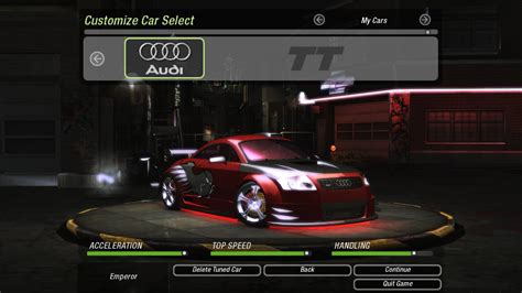 Nfs Underground 2 Audi Tt Customization And Gameplay Youtube