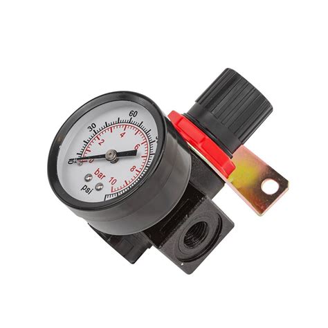 Регулятор давления воздуха 1/4''(F)x1/4''(F)(0-10bar,раб. температура 5 ...