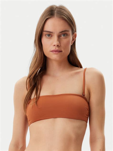 Calvin Klein Swimwear Góra od bikini KW KW Brązowy Modivo pl