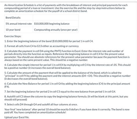Solved An Amortization Schedule is a list of payments with | Chegg.com