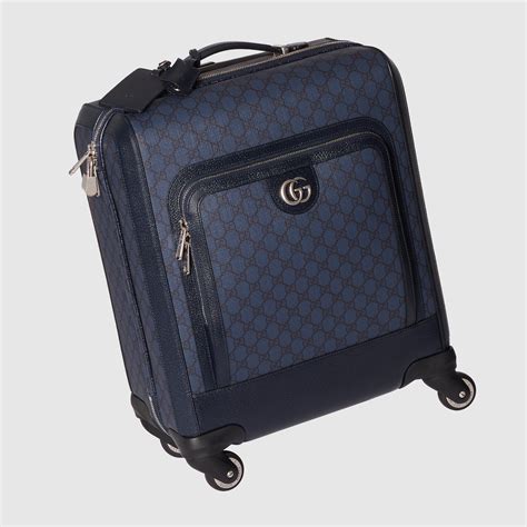 Ophidia Gg Small Cabin Trolley In Blue And Black Supreme Gucci Australia