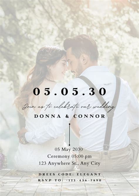 Free customizable virtual wedding invitation templates | Canva