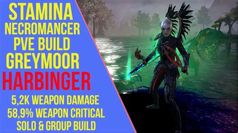 Eso Stamina Necromancer Pve Build Harbinger Pve Guide Greymoor