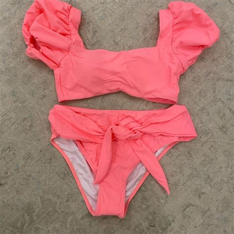 Swim Puff Sleeve Bikini Poshmark