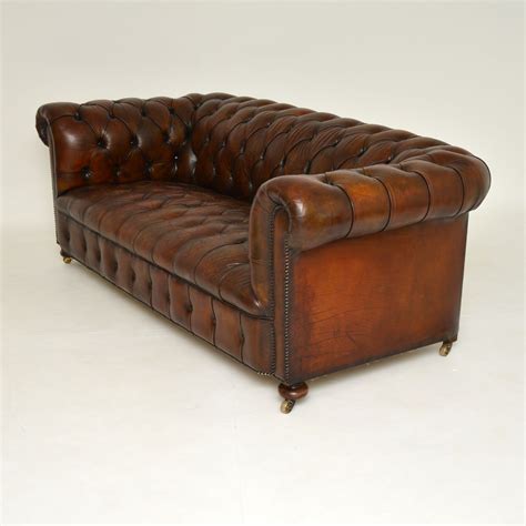 Antique Deep Buttoned Leather Chesterfield Sofa Interior Boutiques