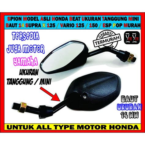 Jual SPION MODEL ASLI HONDA BEAT UKURAN TANGGUNG MINI SUPRA X 125