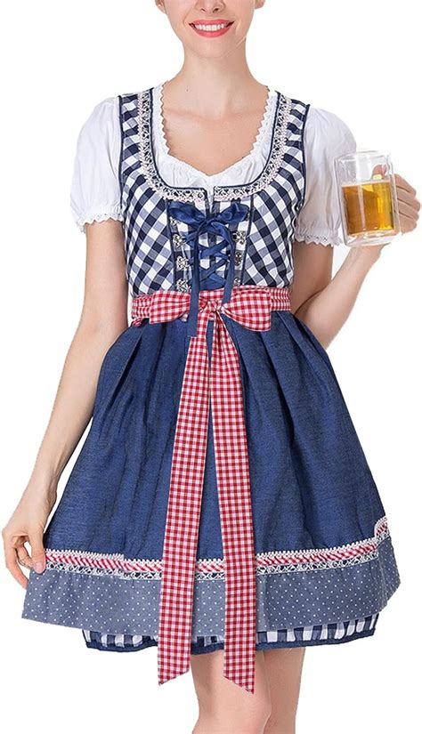 Dirndl Damen Midi Besondere Anlässe Trachtenrock Kleid Dirndlbluse und